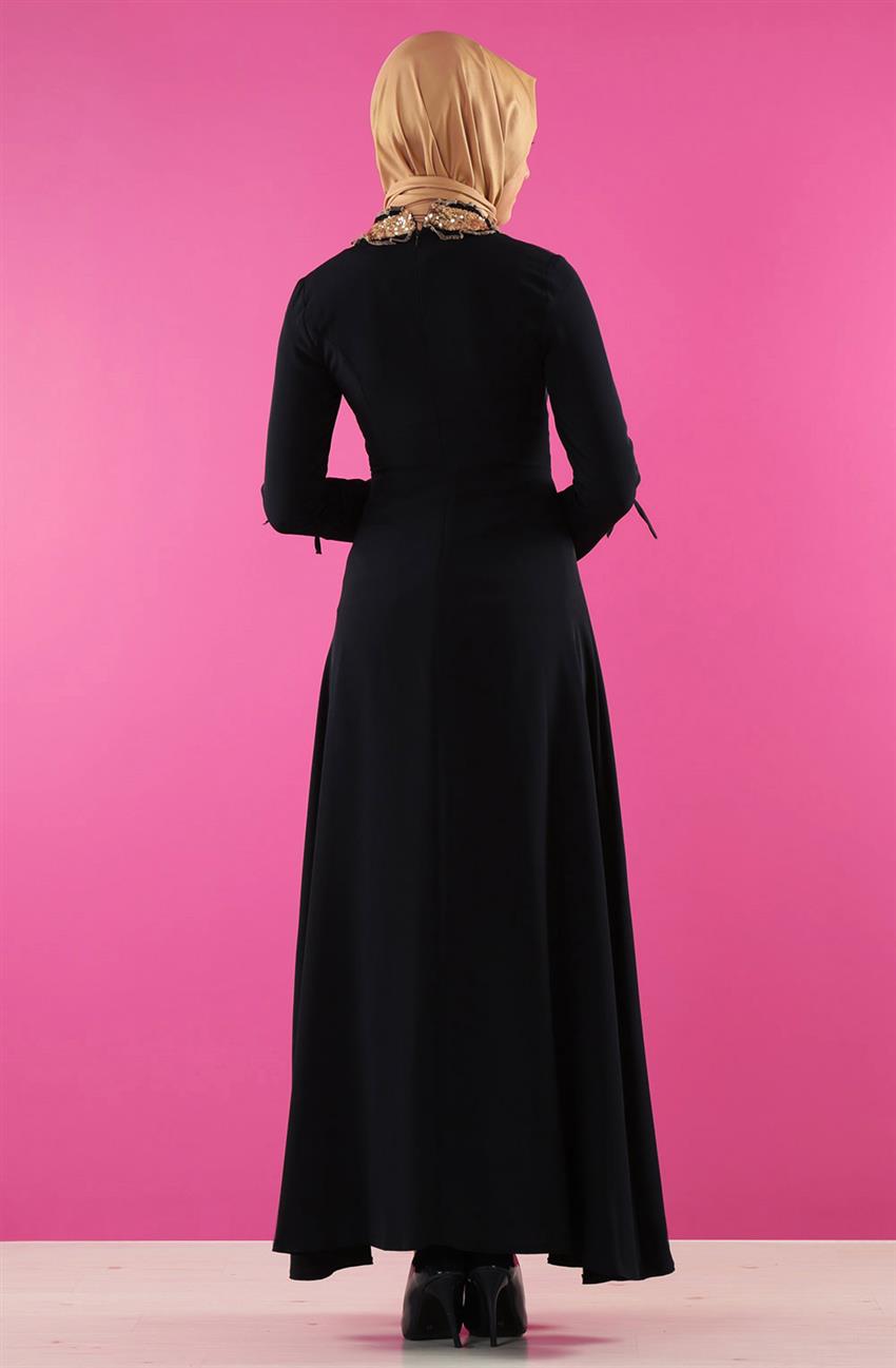 Evening Dress Dress-Black Gold BS2054-0131