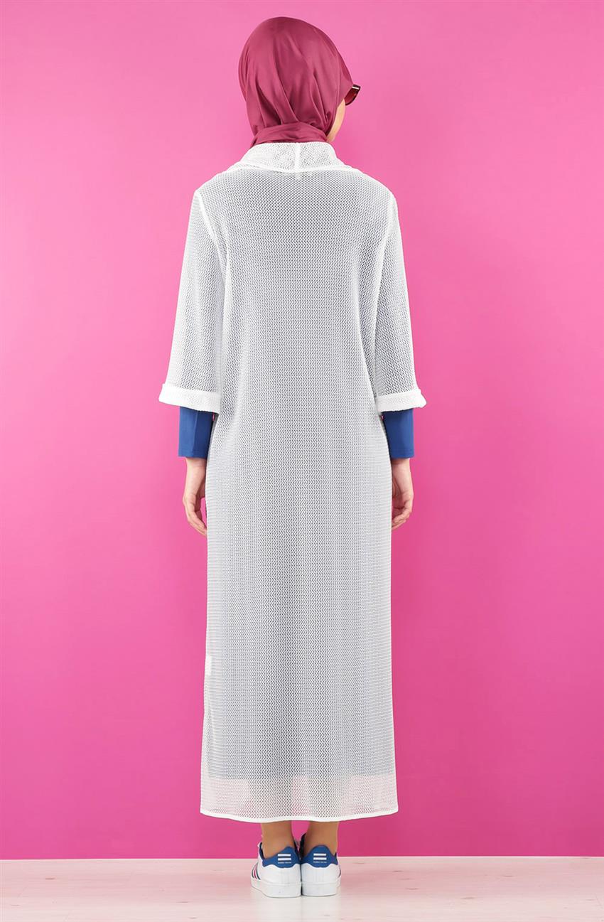 فستان-أبيض أزرق غامق KA-B6-23025-3574