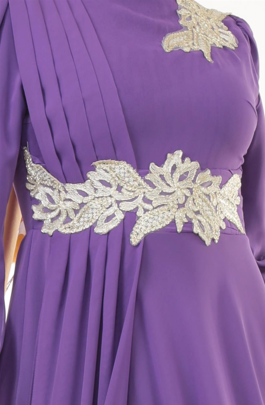 فستان سهرة فستان-أرجواني ar-7009-45