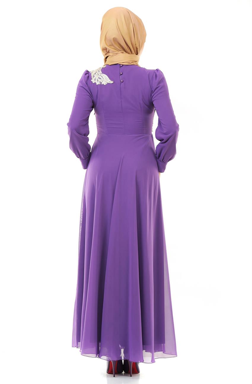 Evening Dress Dress-Purple 7009-45