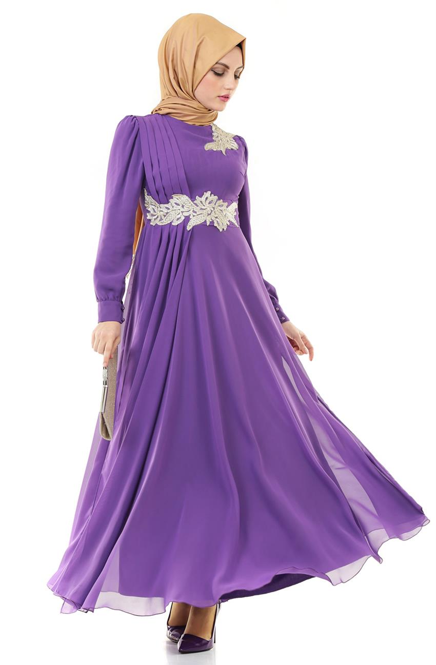 Evening Dress Dress-Purple 7009-45