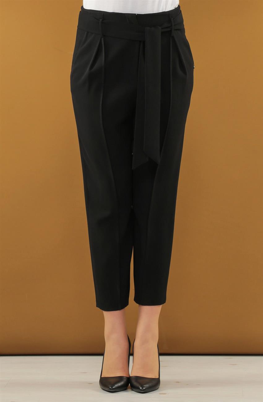 Yüksek Bol Siyah Pantolon KA-A5-19015-12