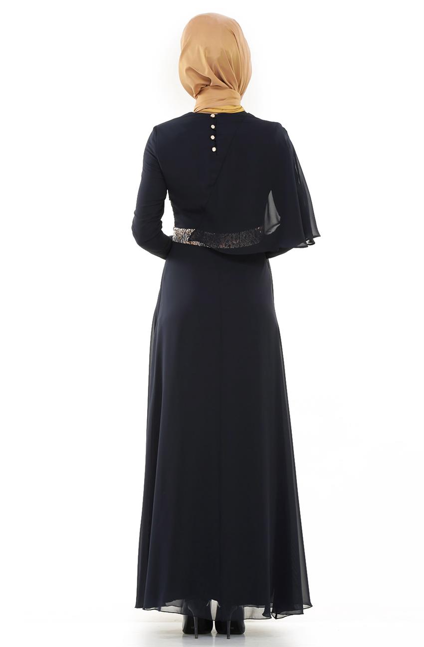 Evening Dress Dress-Navy Blue ARM449-17