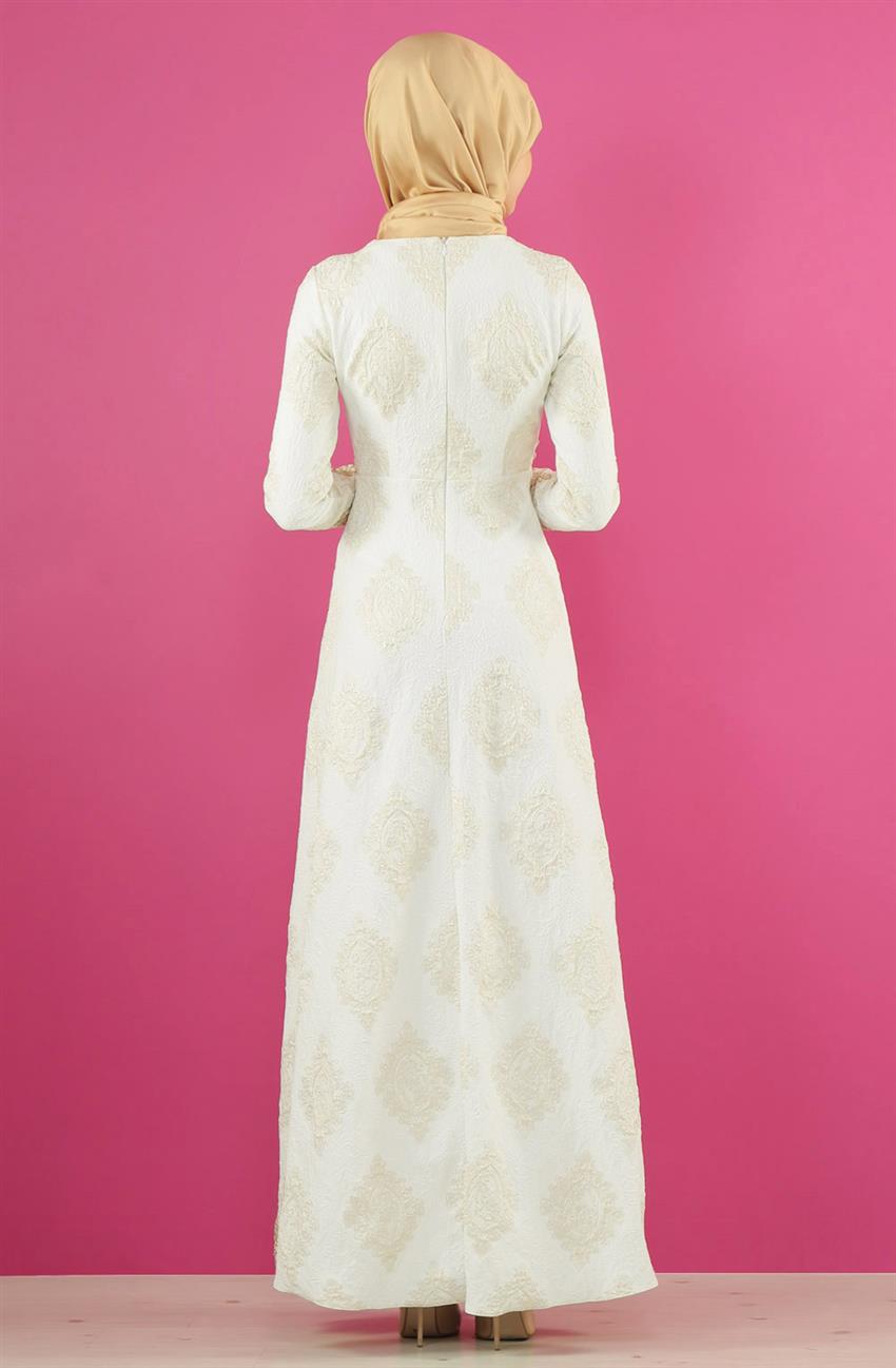 Evening Dress Dress-Ecru 1864-52