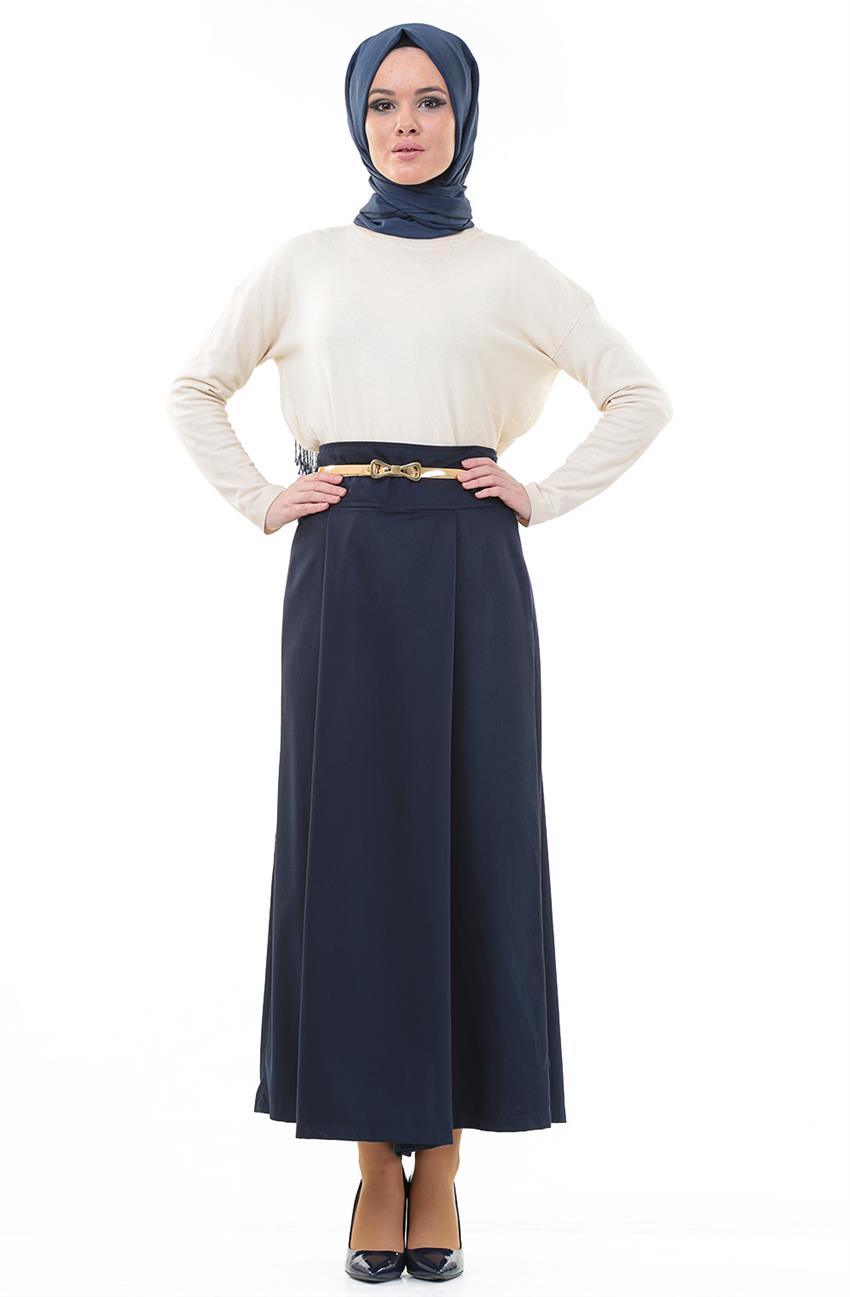 Pants Skirt-Navy Blue 6513-17