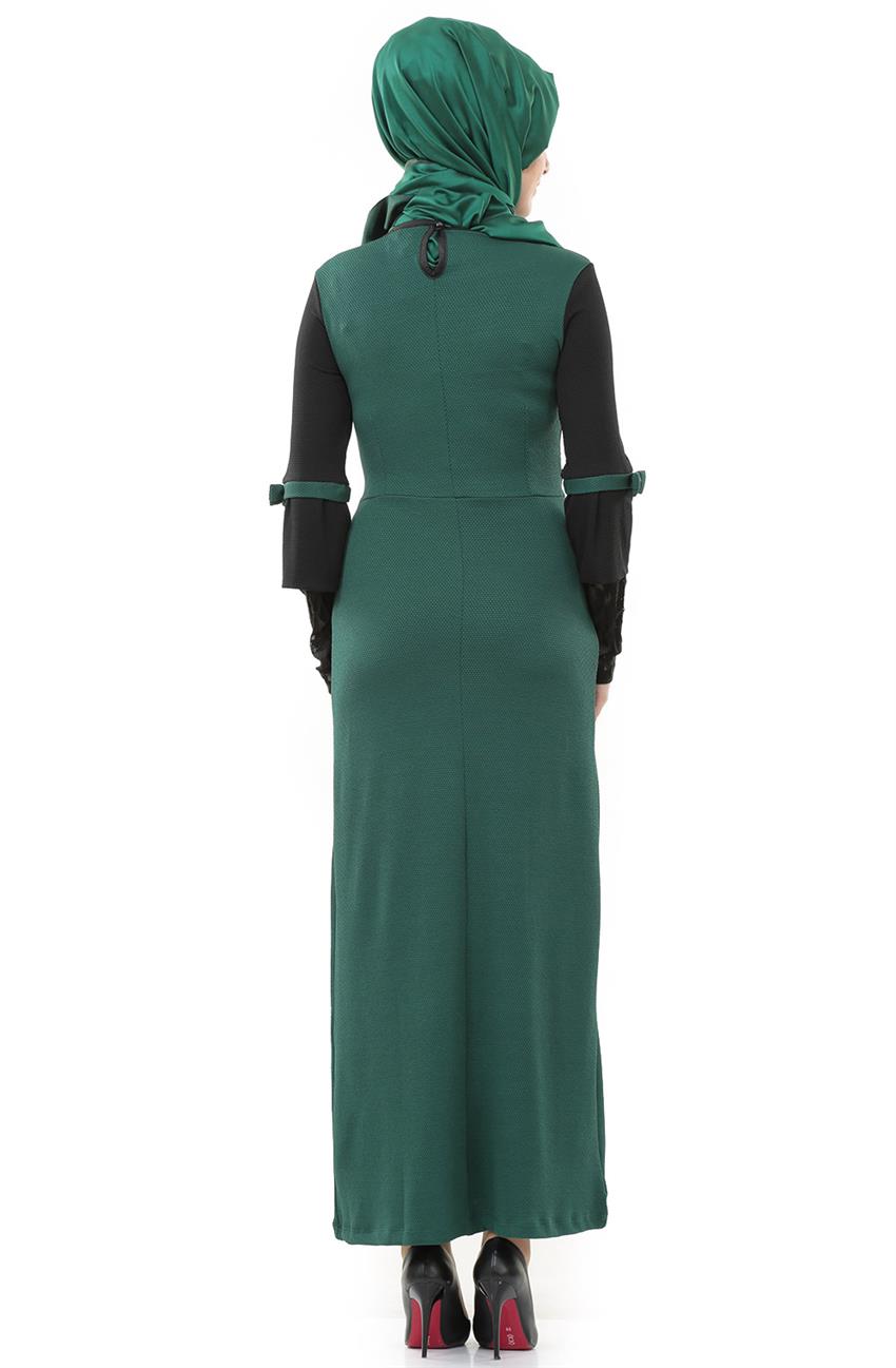 فستان-أسود أخضر ar-7126-0121
