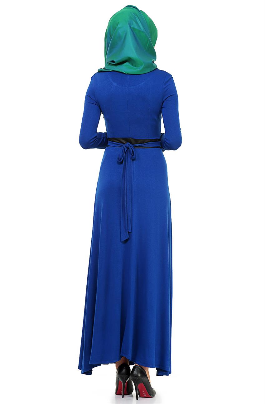 فستان-أزرق غامق أسود ar-31930-4701