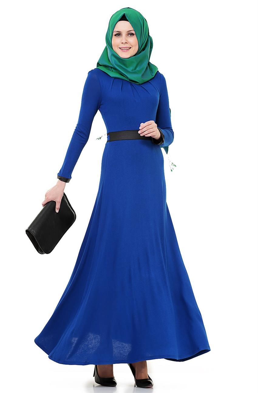فستان-أزرق غامق أسود ar-31930-4701