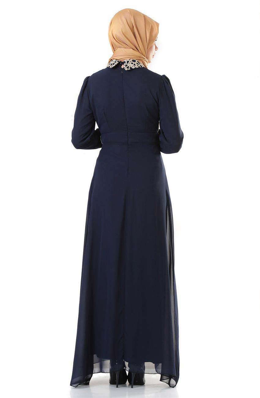 Evening Dress Dress-Navy Blue ARM7026-17