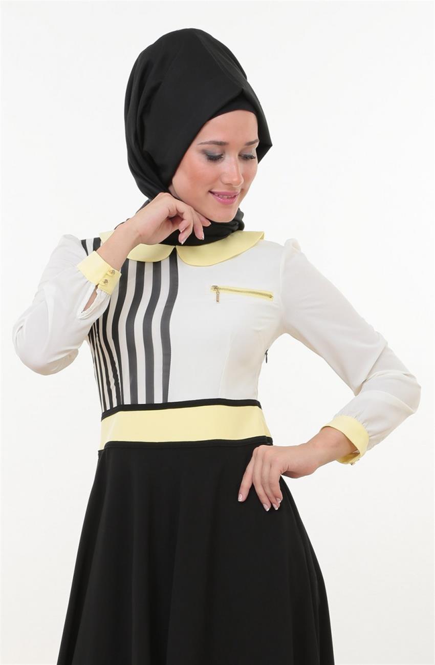 Dress-Black Yellow 4483-066-0129