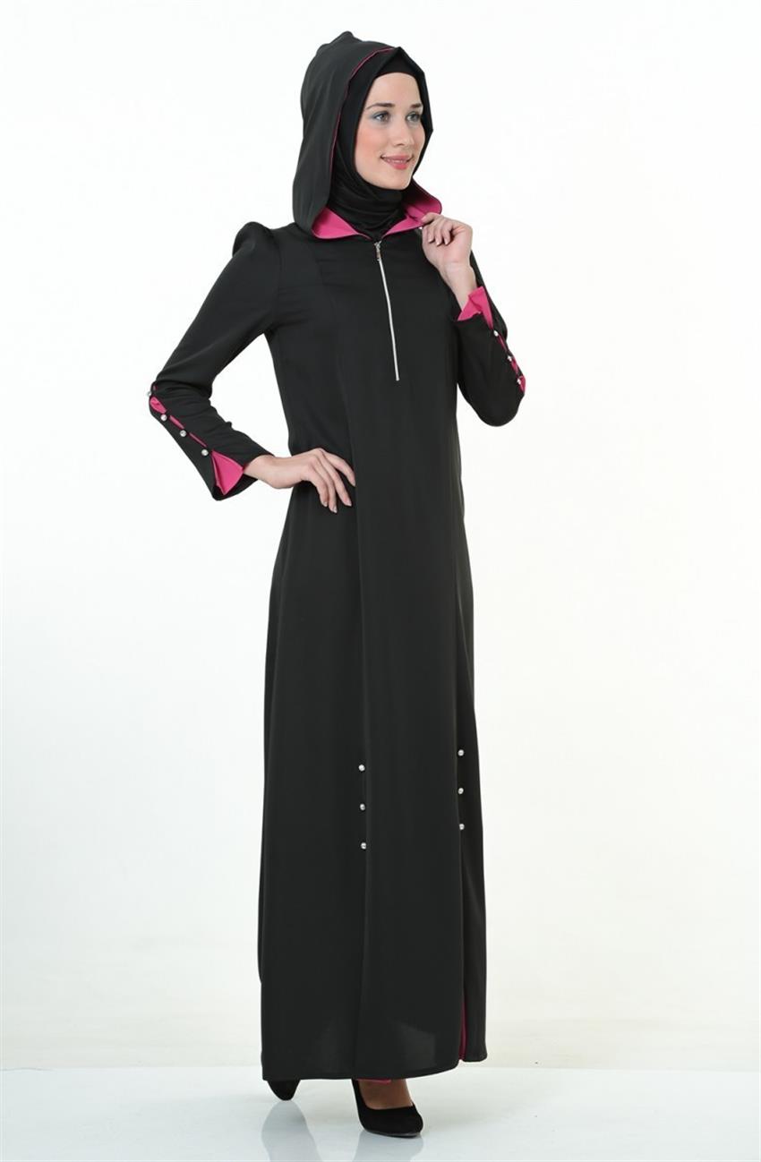 Dress-Black Fuchsia 4433-077-0143