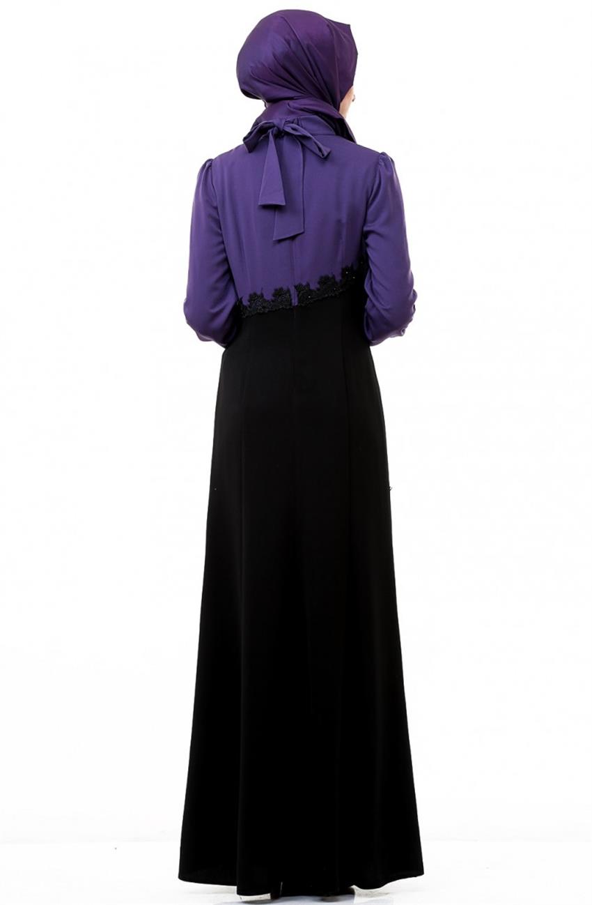 فستان-أرجواني أسود KA-A4-23050-2412