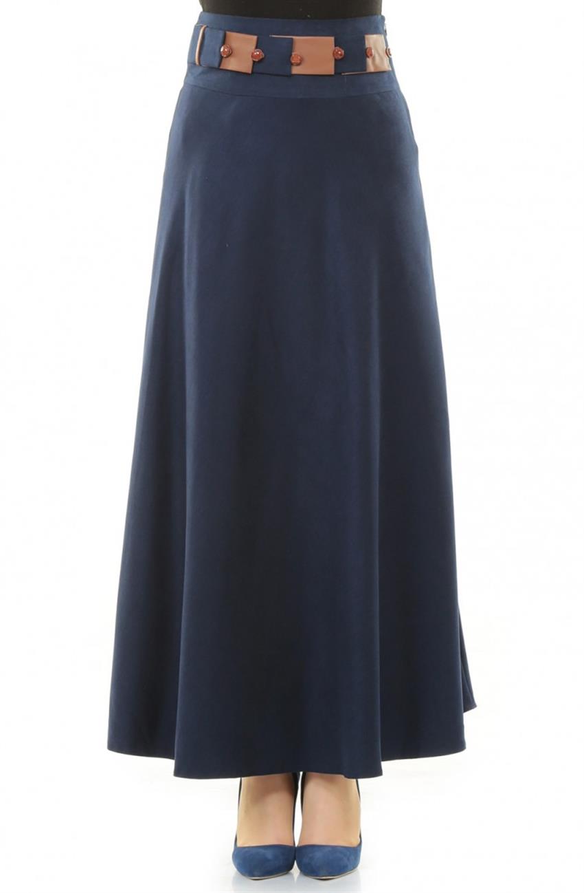 Skirt-Navy Blue 3471-17