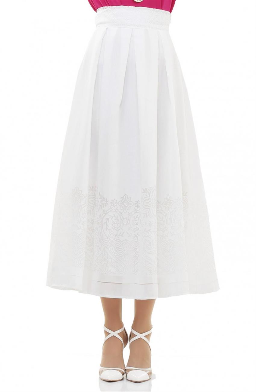 Skirt-White 3409-02
