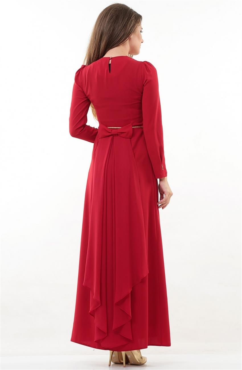 Evening Dress Dress-Şarabi 4466-95