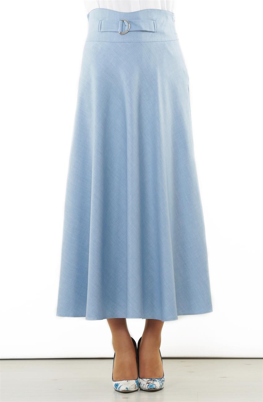 Skirt-Açik Blue 3594-15
