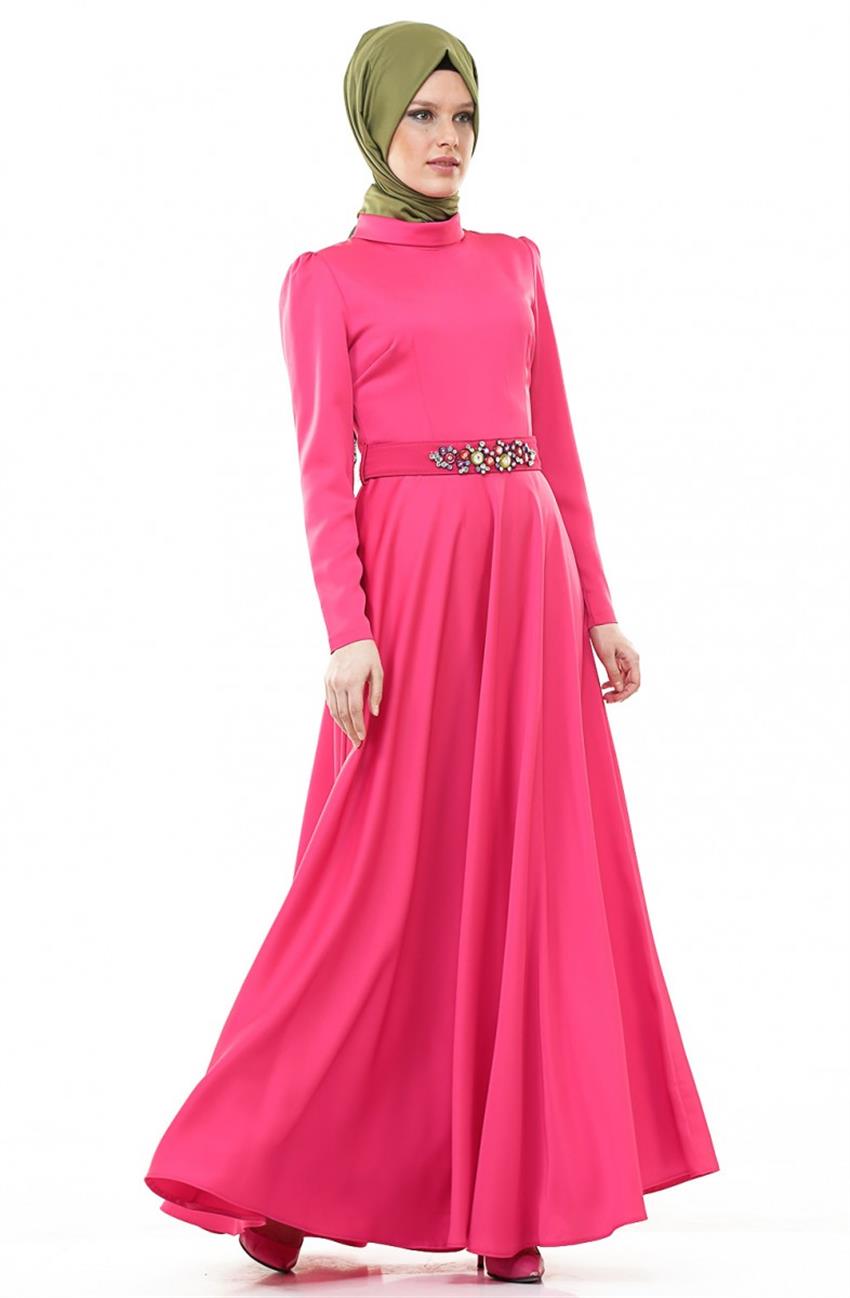 Evening Dress Dress-Fuchsia 4555-008-43