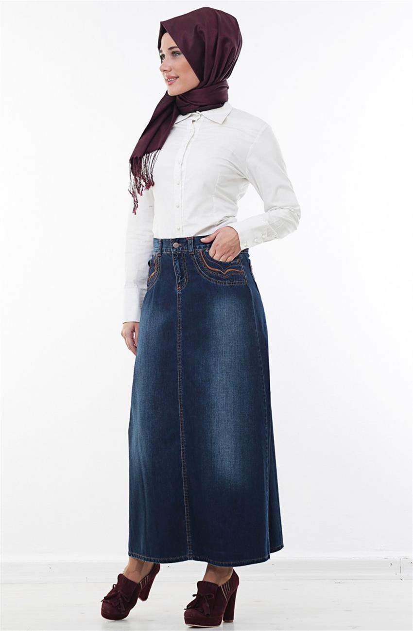 Jeans Skirt-K.Navy Blue 1021-101