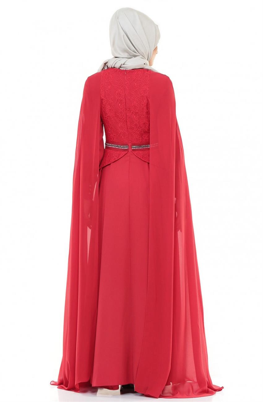 Evening Dress Dress-Coral DO-A4-64027-37