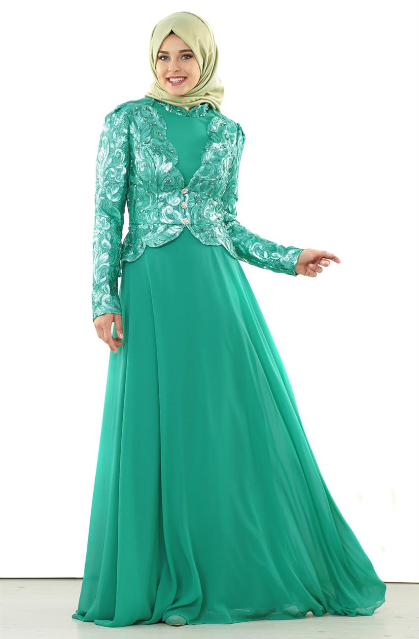 Evening Dress Dress-Aqua 5205-20