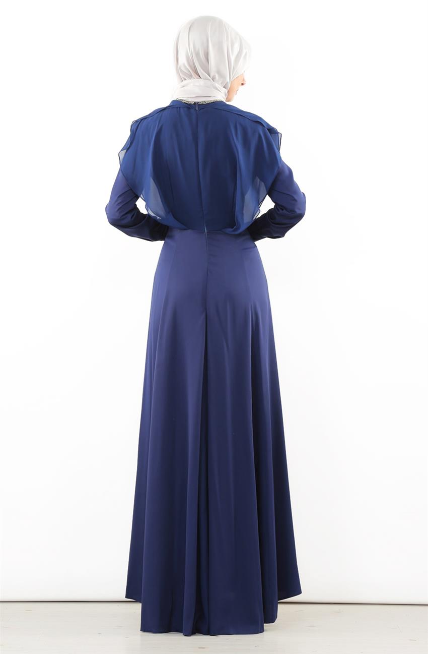 Evening Dress Dress-Navy Blue DO-A4-64003-11