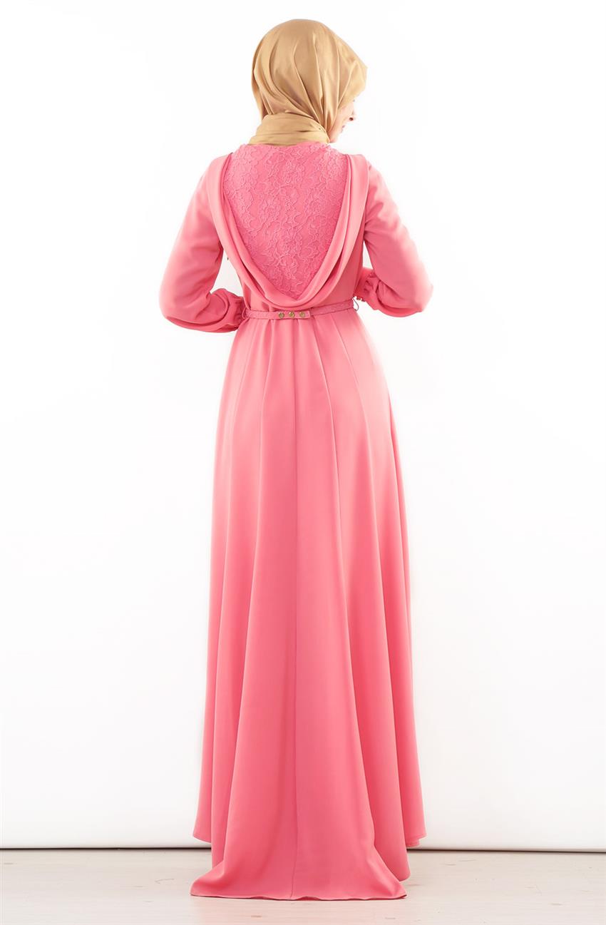 Güpür Detaylı Abiye Yavruağzı Elbise DO-A4-64022-68