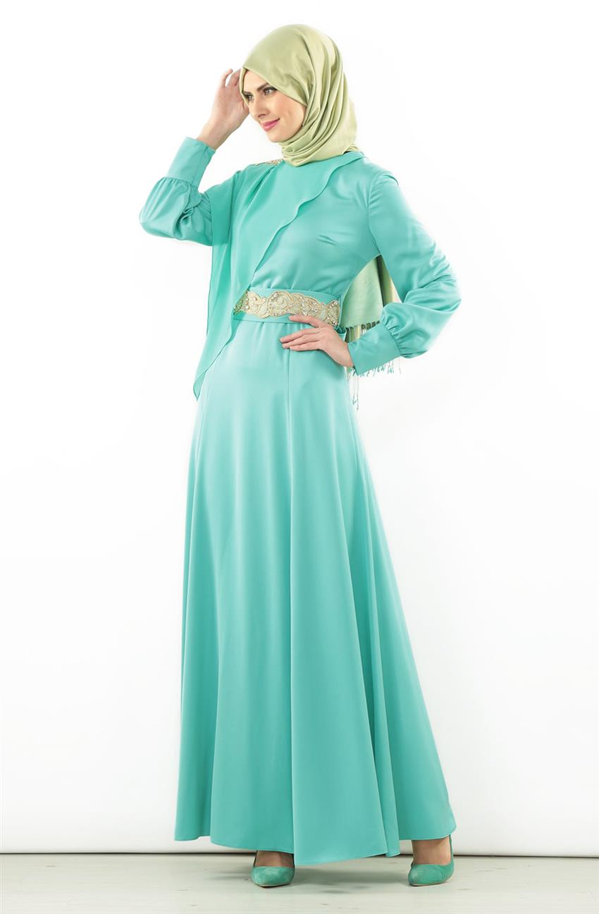 Evening Dress Dress-Cyan KA-B5-23078-18