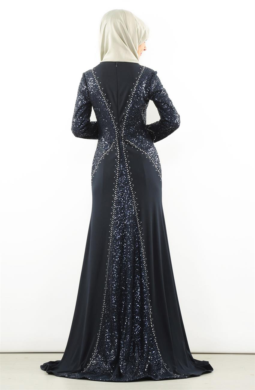 Evening Dress Dress-Navy Blue 5178-17