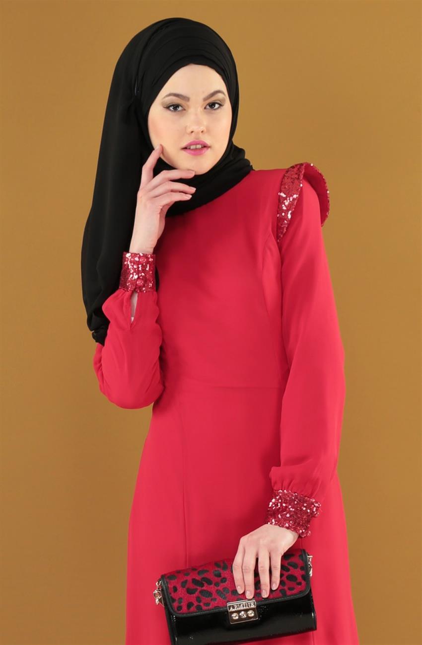 فستان سهرة فستان-أحمر ar-7008-34