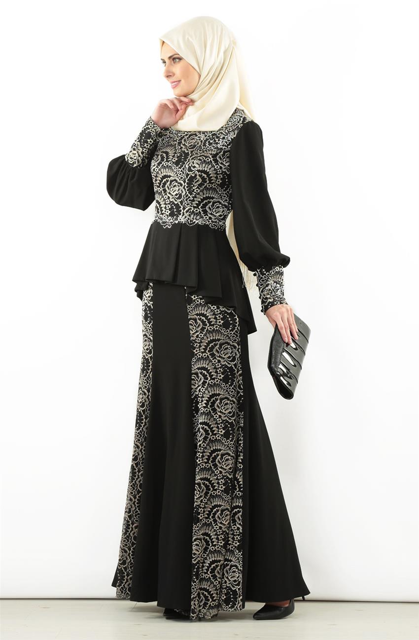 Evening Dress Dress-Black 5601-01