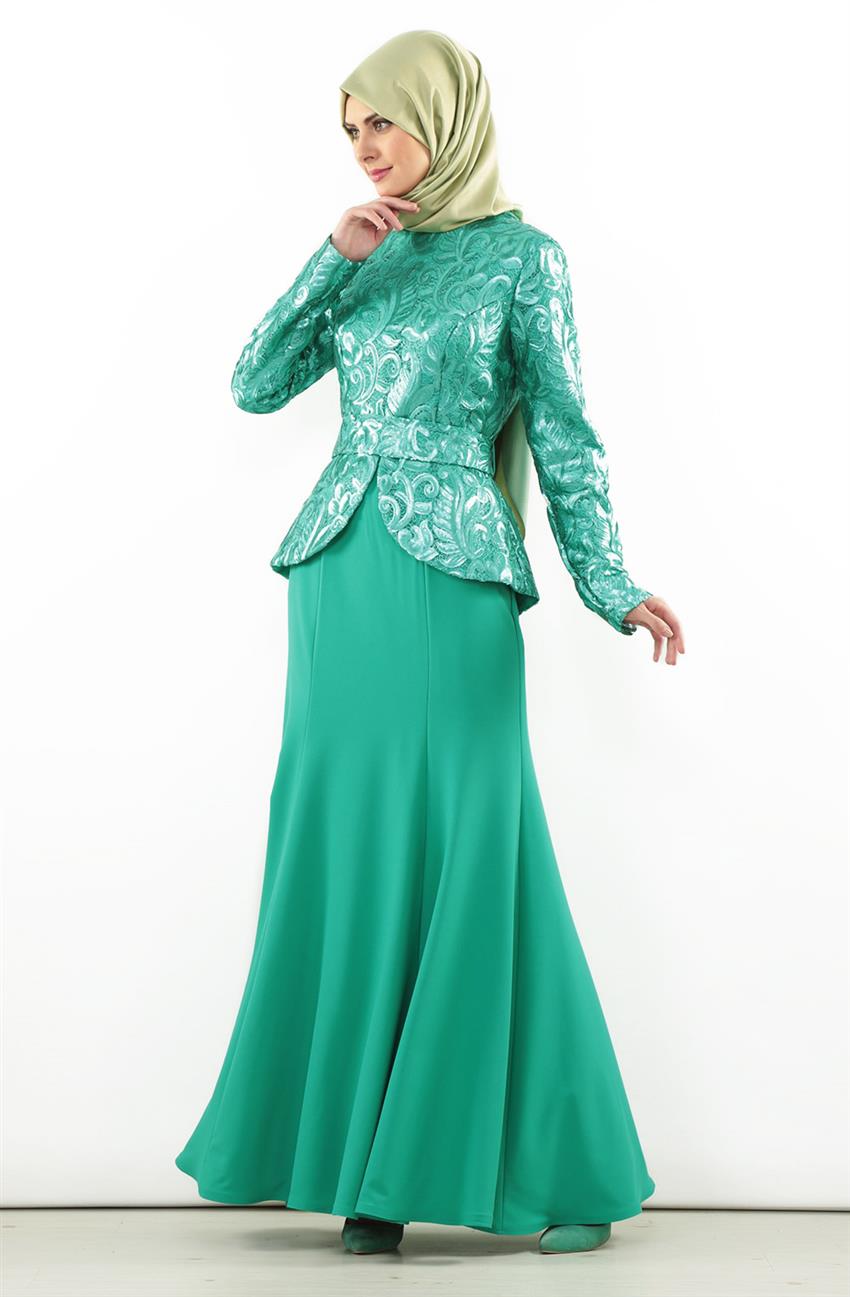 Evening Dress Dress-Aqua 5650-20