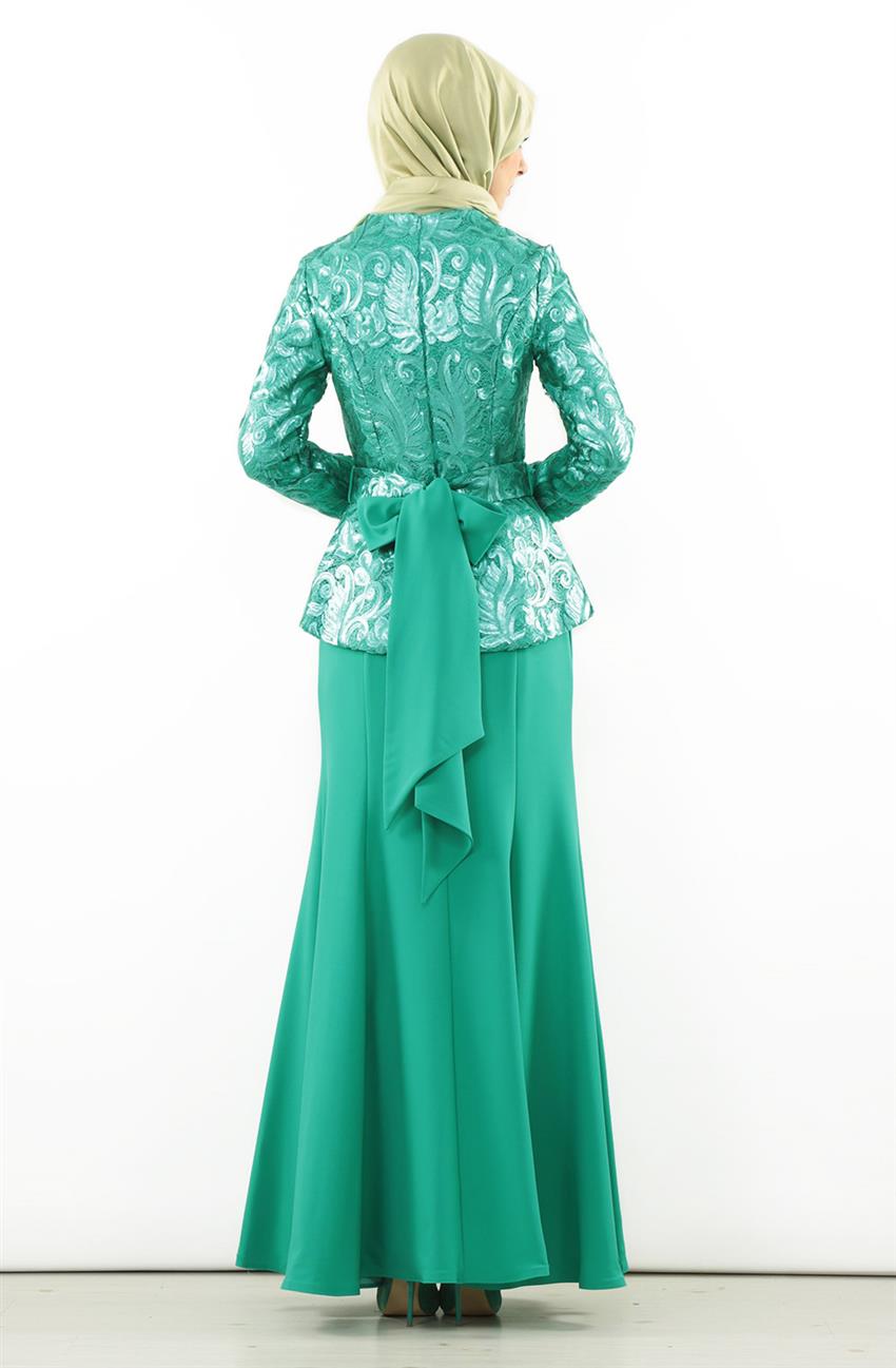 Evening Dress Dress-Aqua 5650-20