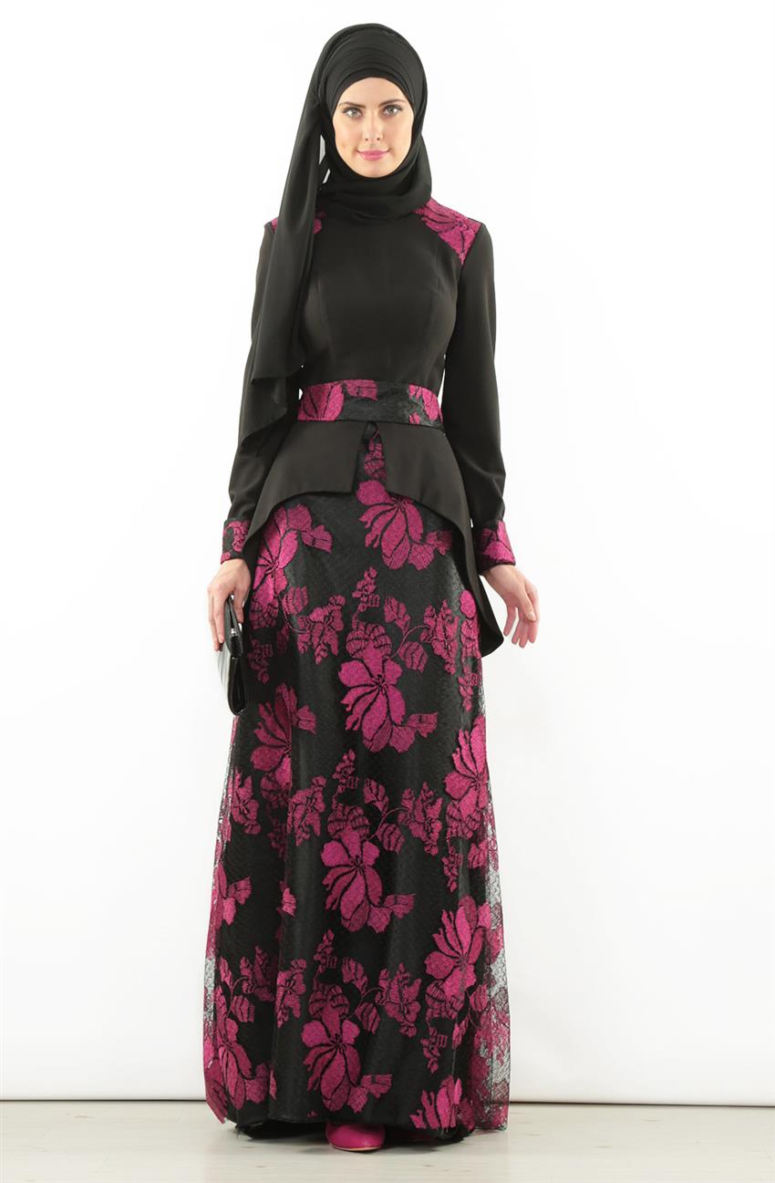 Evening Dress Dress-Fuchsia 5702-43