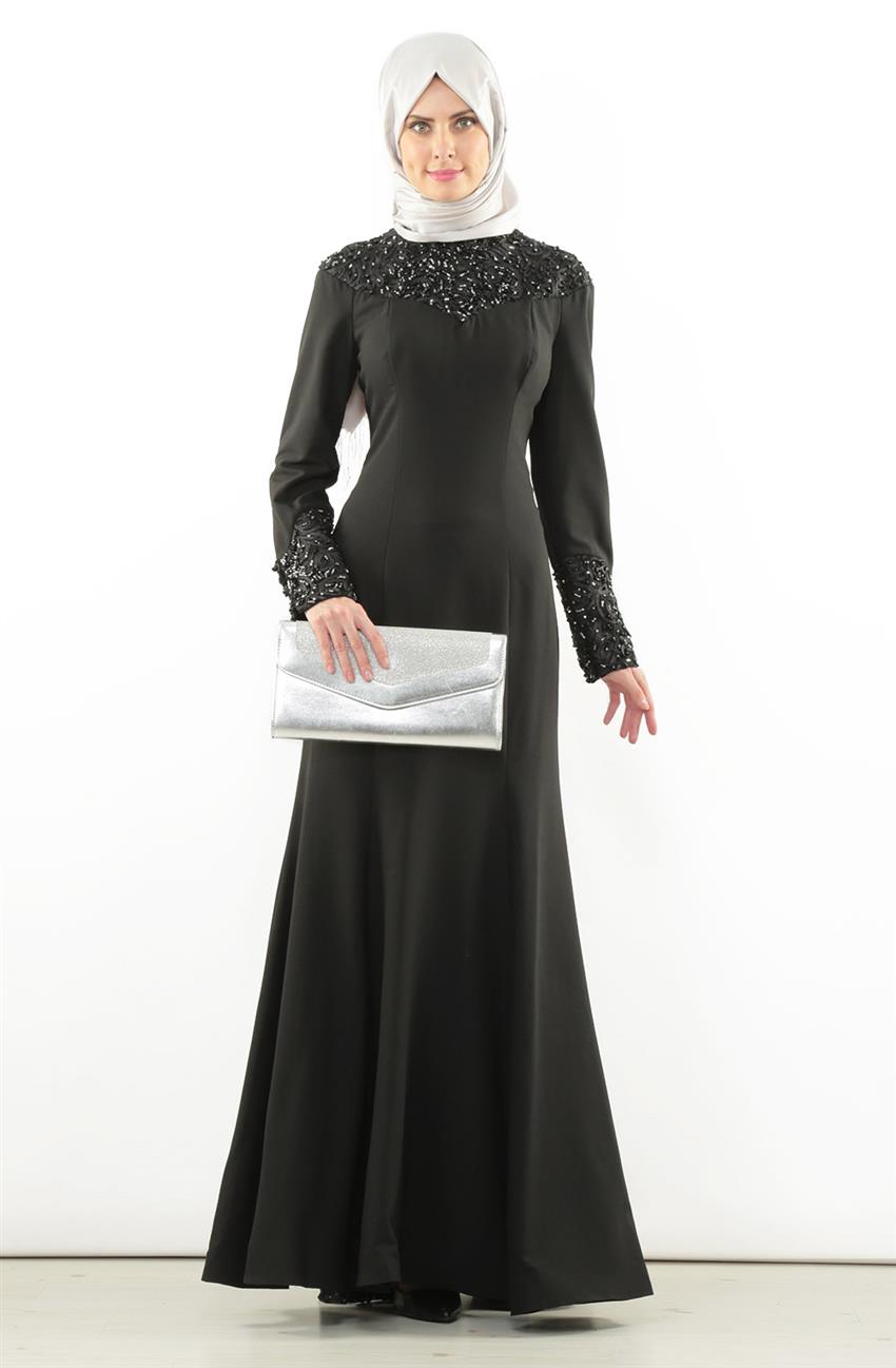 Evening Dress Dress-Black 5708-01