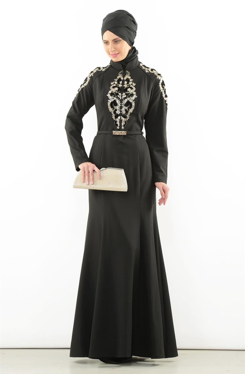 Evening Dress Dress-Black 5709-01