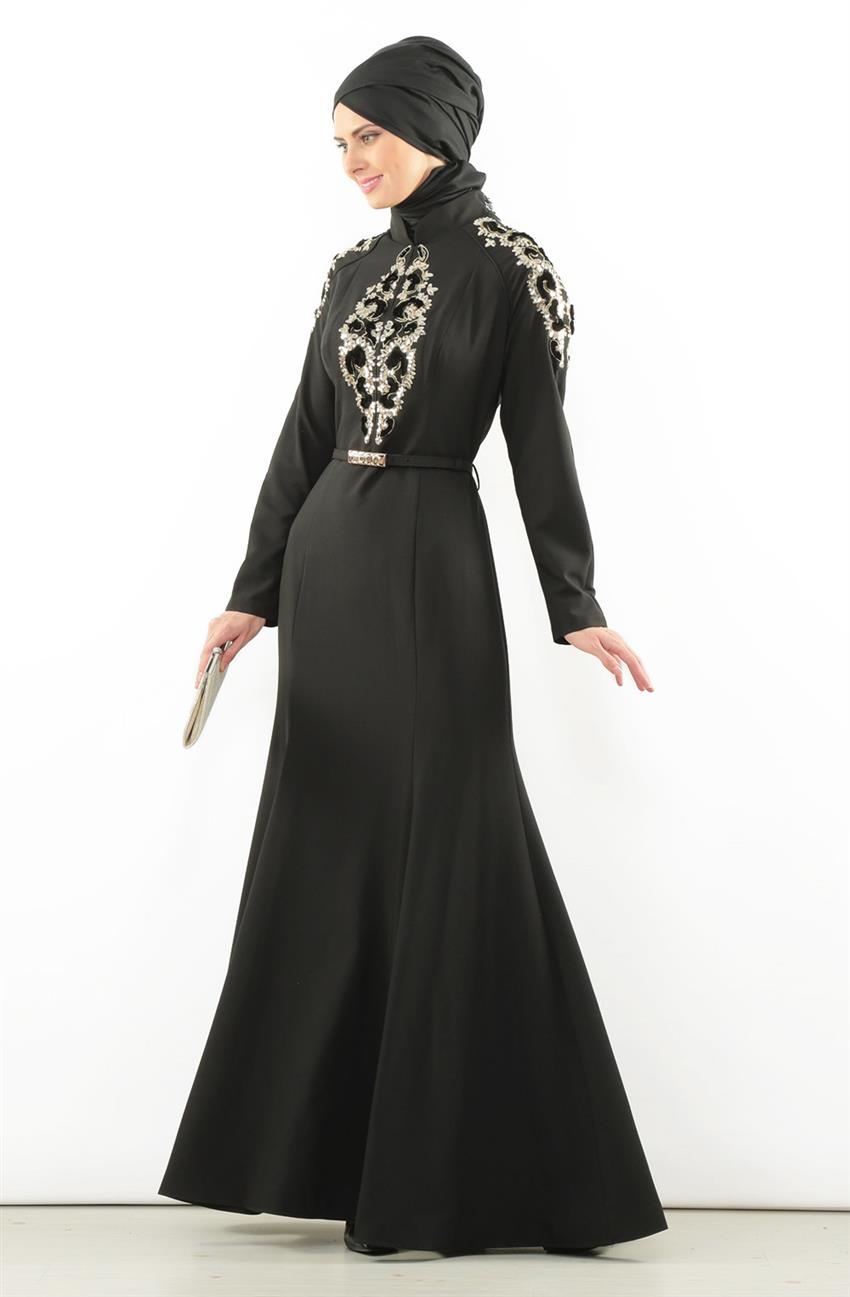Evening Dress Dress-Black 5709-01