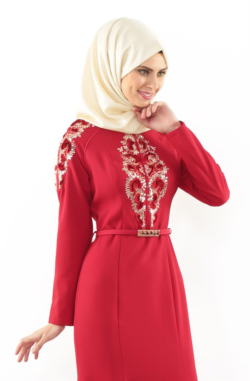 Evening Dress Dress-Red 5709-34