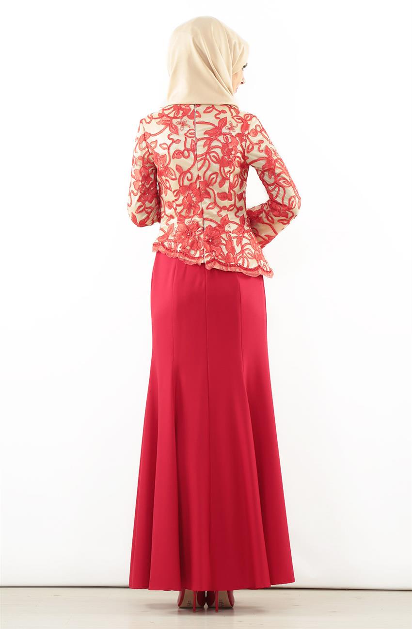 Evening Dress Dress-Red 5710-34