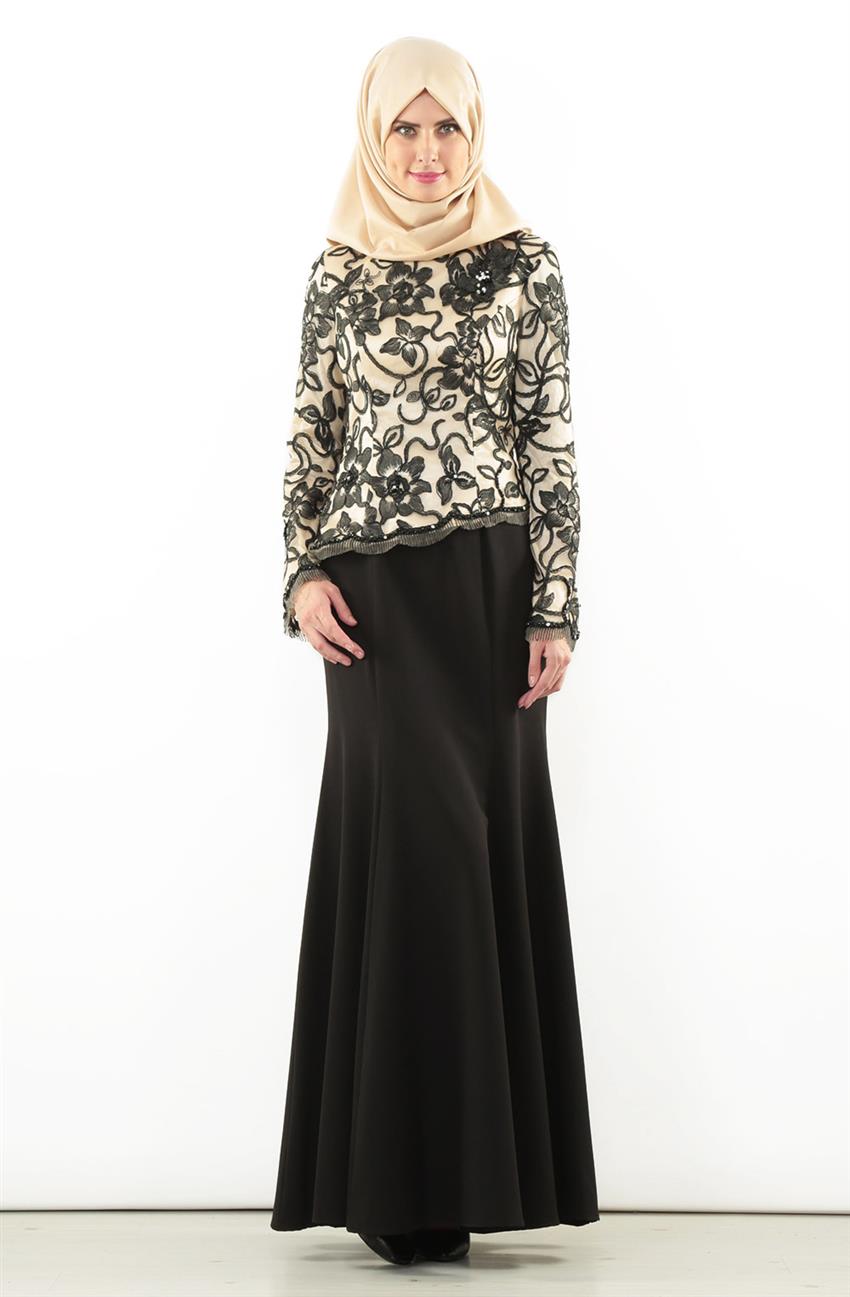 Evening Dress Dress-Black 5710-01