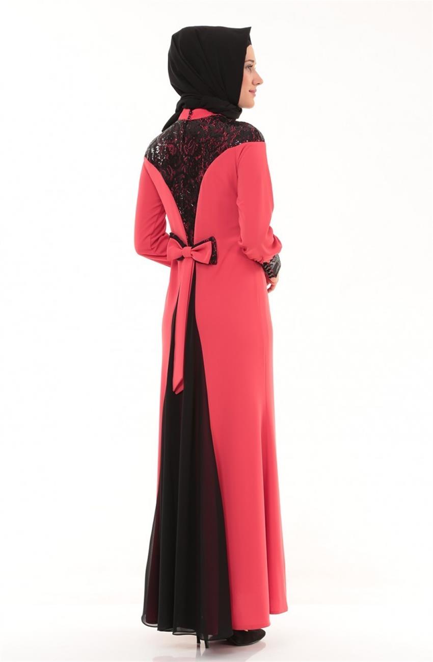 Evening Dress Dress-Coral 4370-044-71