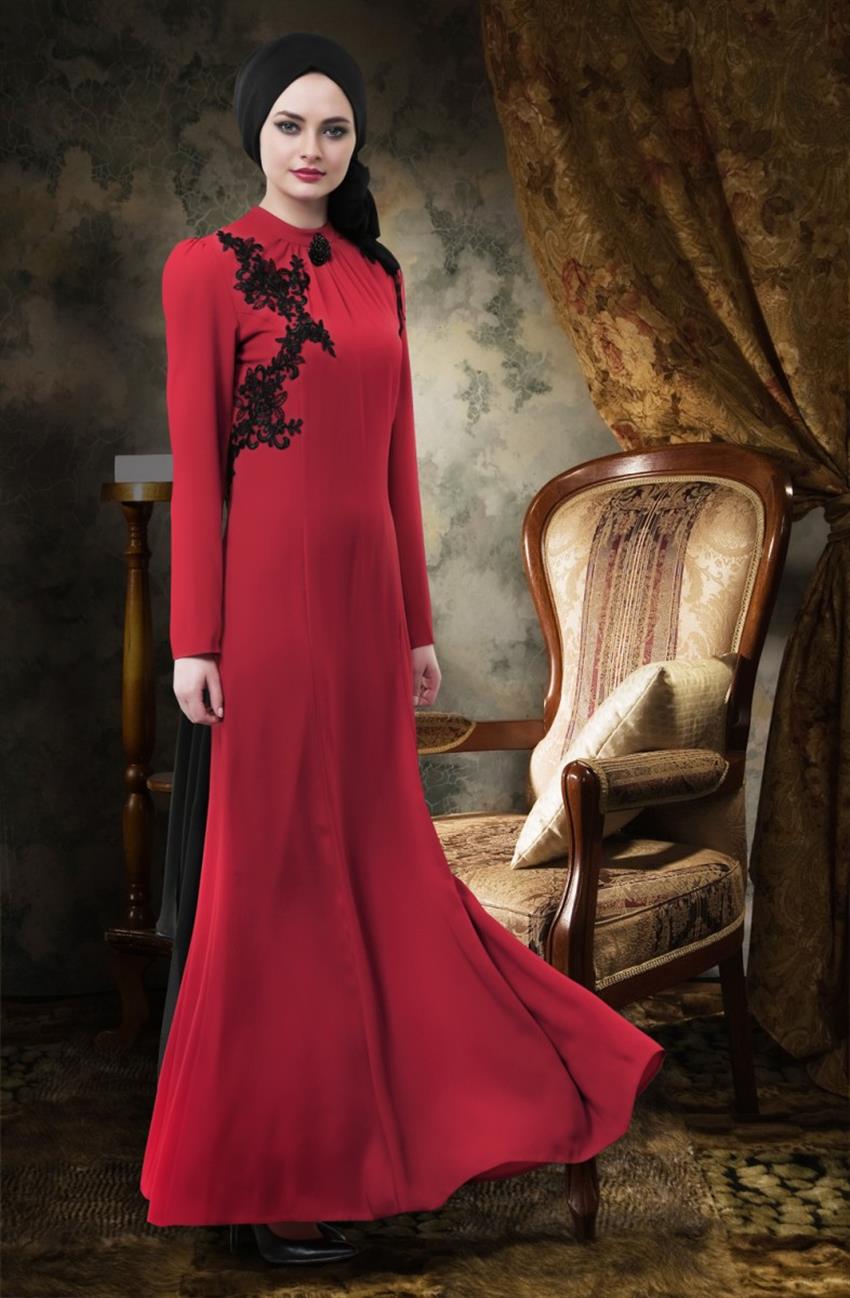 فستان سهرة فستان-أحمر ar-4467-055-34
