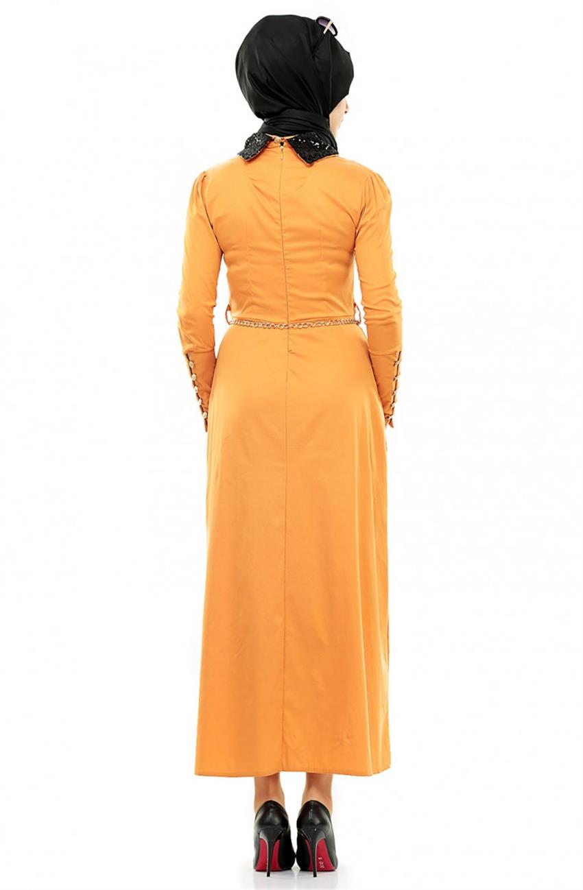 Evening Dress Dress-Mustard 0027-55