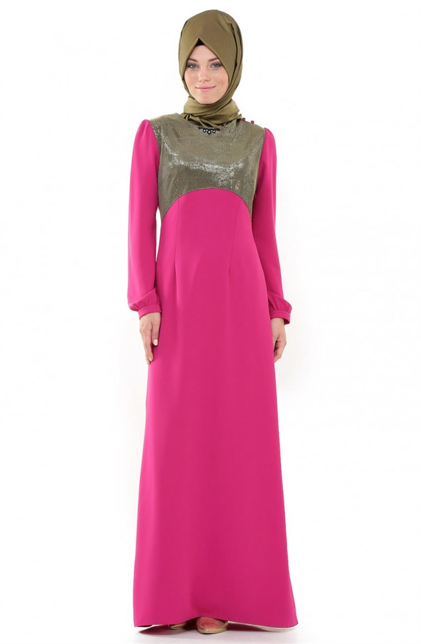 Evening Dress Dress-Fuchsia 4557-008-43