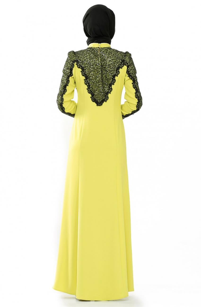 Evening Dress Dress-Fıstık Greeni 4620-211-23