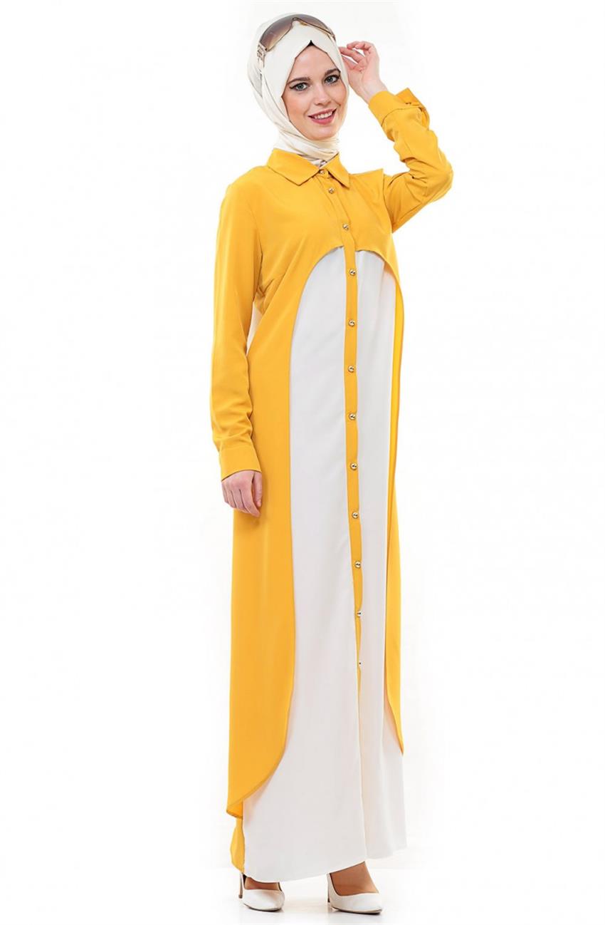 فستان-خردل ar-1565-55