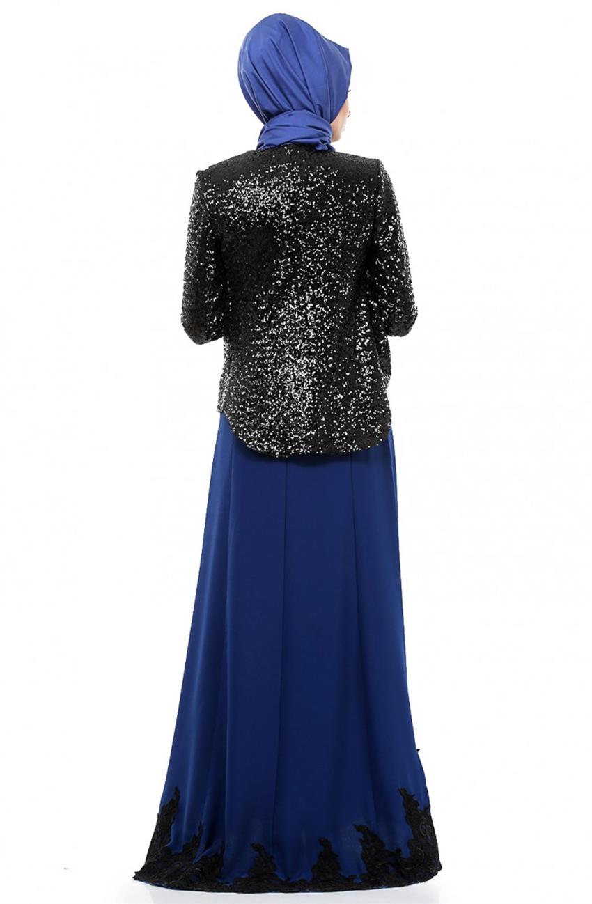 فستان-أزرق غامق BS2003-47