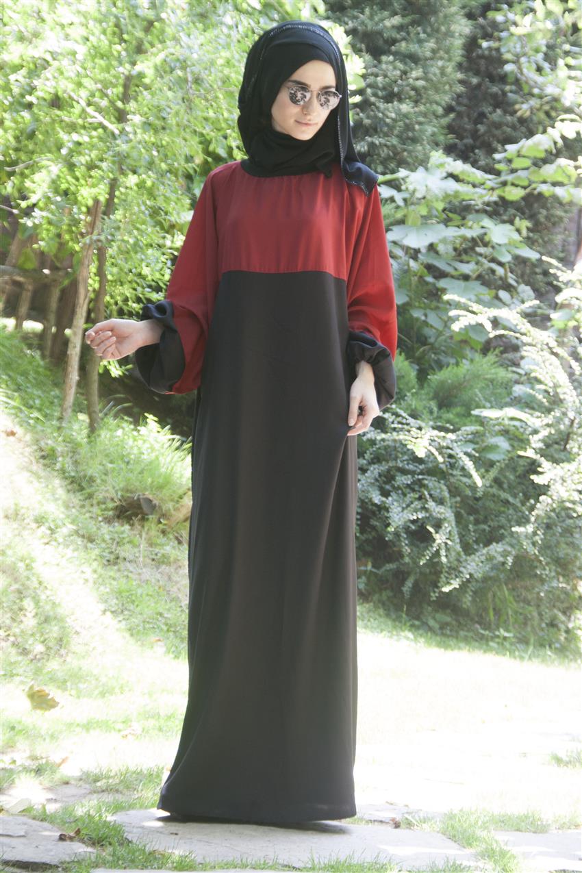 Dress-Claret Red Black 703-6701