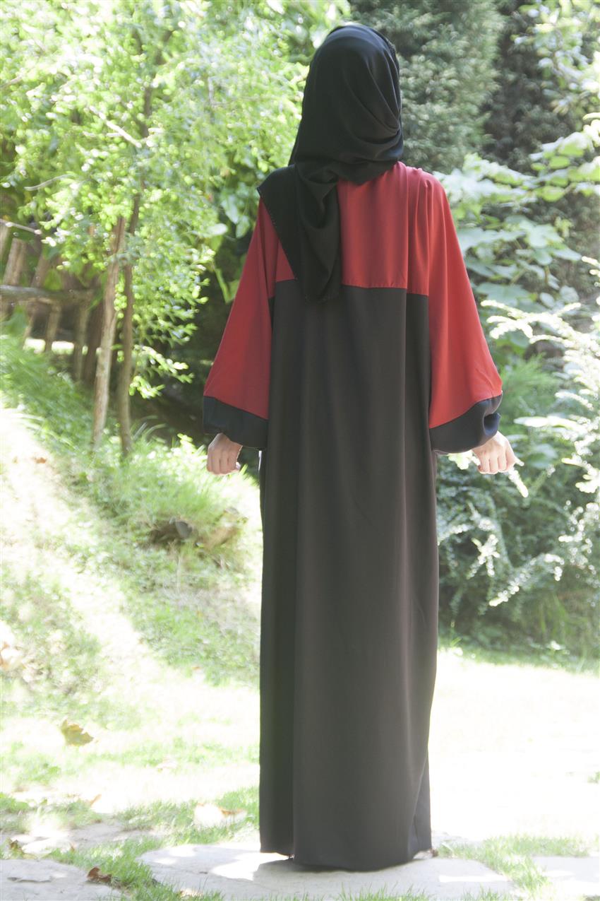 Bordo Elbise Siyah 703-6701