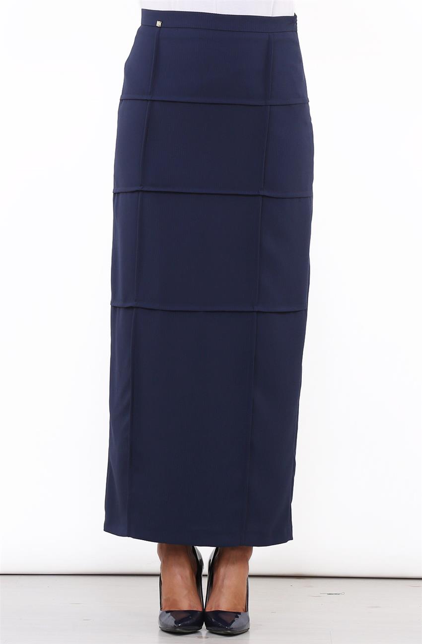 Skirt-Navy Blue KA-B6-12094-11