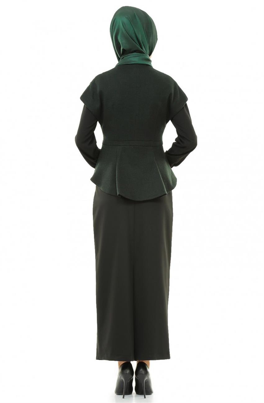 Kayra Suit-Green Black KA-A4-16003-2512